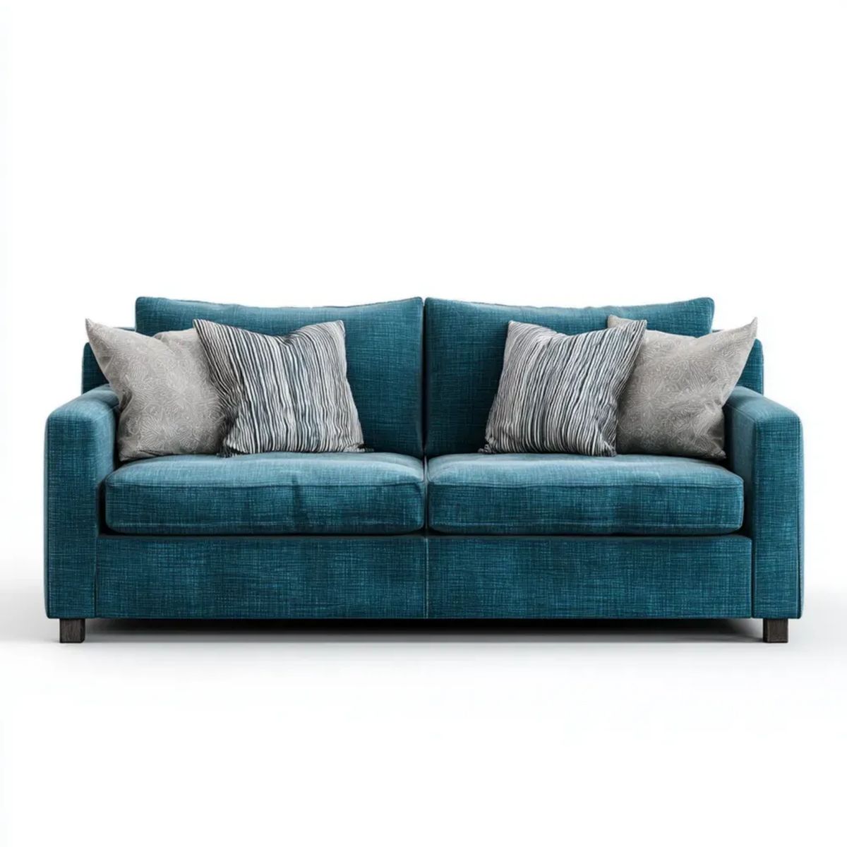 Sofa, 2-osobowa na wprost sofa na zewnątrz olejek na niebiesko poliester, 180 × 90 × 85 cm
