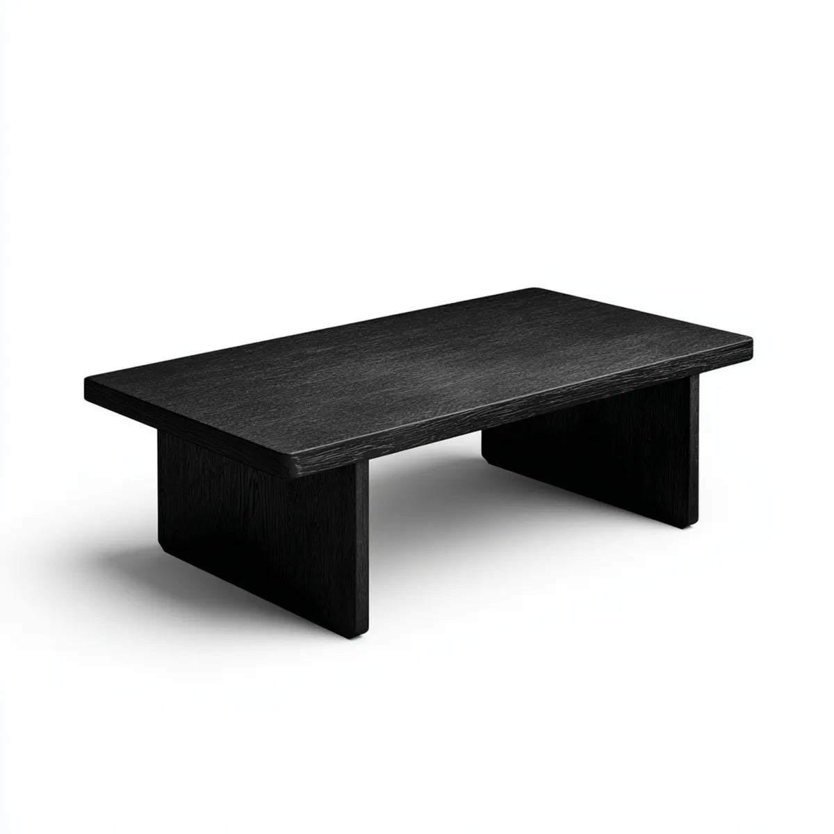 Stolik kawowy, Czarna kawa 120 x 60 x 40 cm MDF z dębową fornirem prostokątnym