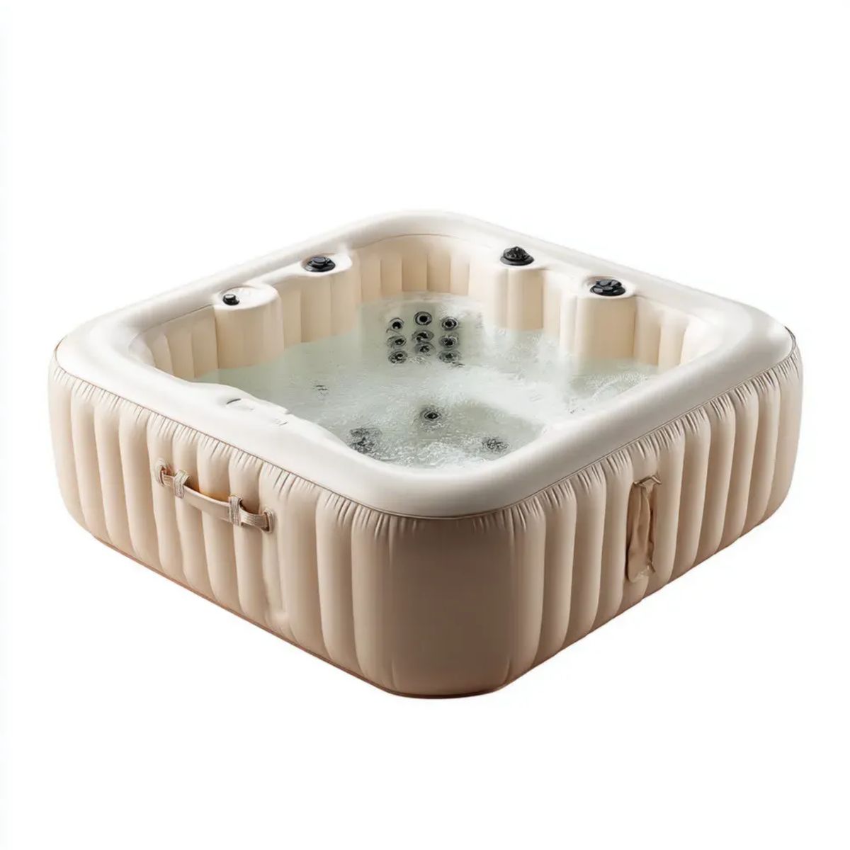 Wanna spa, Plac PVC bańka nadmuchiwana spa w beżowym i off- białym 180 x 180 x 65 cm