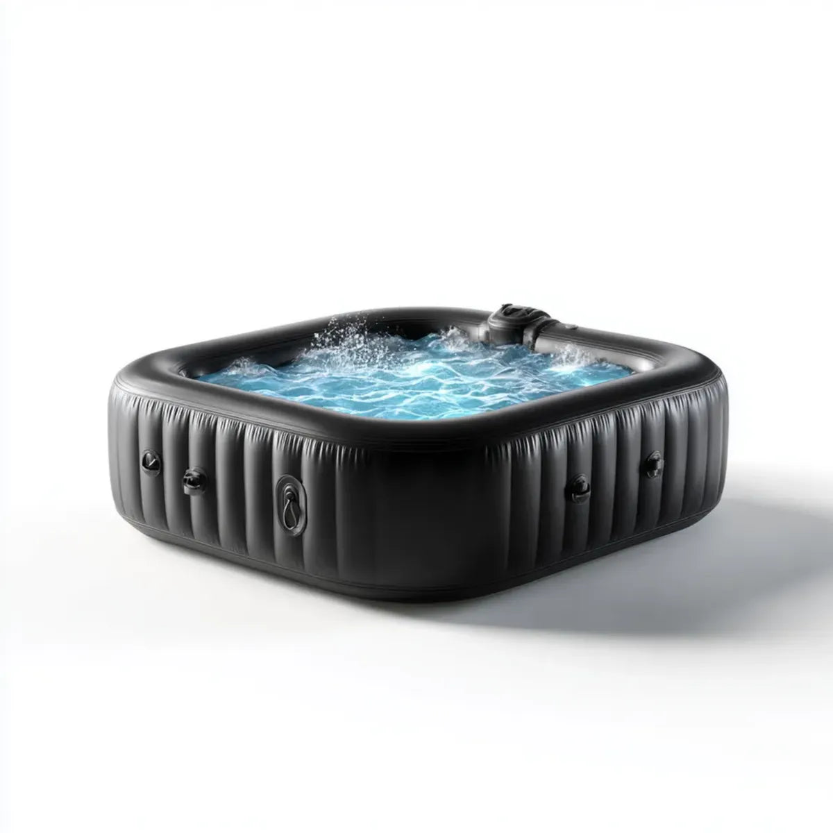 Wanna spa, Nadmuchiwana wanna z czarnym kwadratem z PVC 180 x 180 x 65 cm dla 4 osób