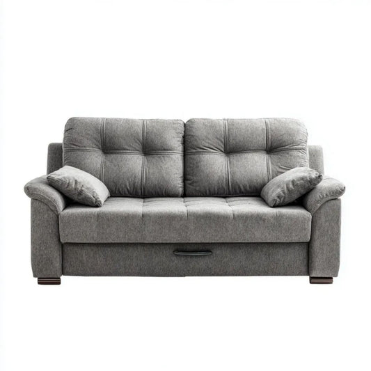 Sofa, Podwójna sofa rozkładana w poliestrze, podwójne łóżko 140 x 190 cm, 180 x 95 x 95 cm