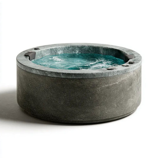 Wanna spa, Okrągłe spa 4 miejsca Belariszary polipropylenowy antracyt, Ø 200 × 85 cm