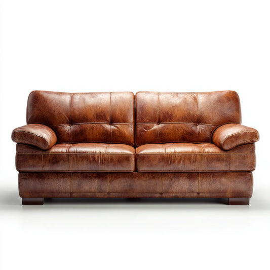 Sofa, 2-fotela Brązowy 180 x 90 x 92 cm PU- sztuczna skóra prostokątna